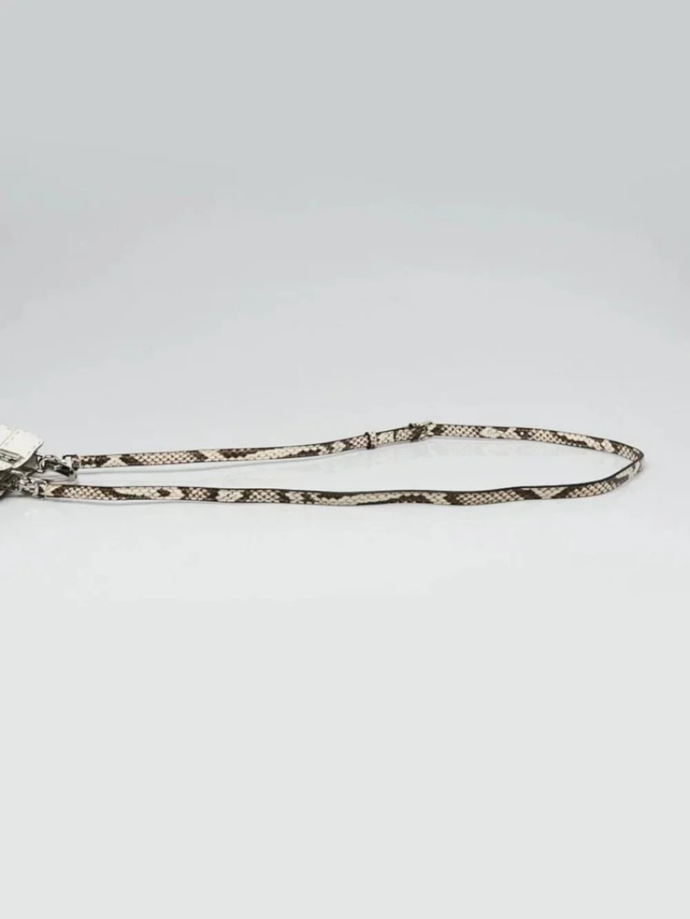 Fendi White Selleria Leather/Snakeskin Nano Peekaboo Maxi Handle Bag - 7AS106 - Picture 4 of 12